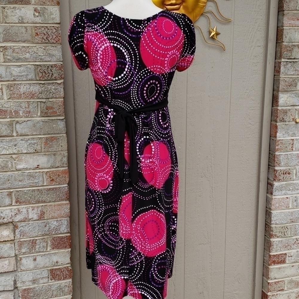 Nwt Cato Cute Summer Pullover Dress M Pink/ Blk - Picture 3 of 8